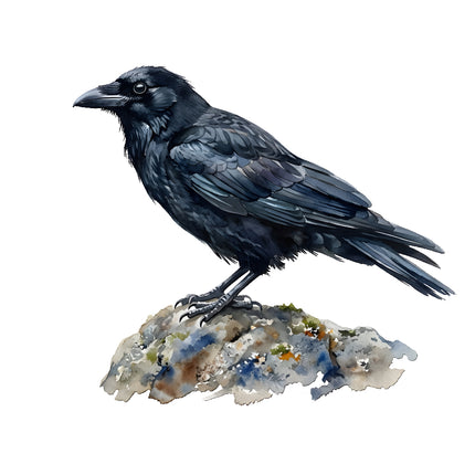 crow fabric panel