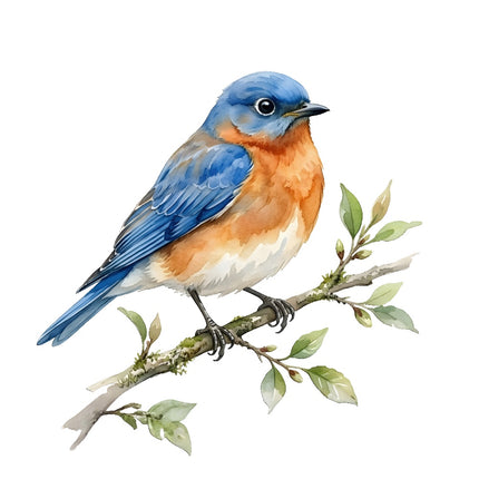 Bluebird 100% Cotton Fabric Panel Block Quilt Square FLIP-AQ200