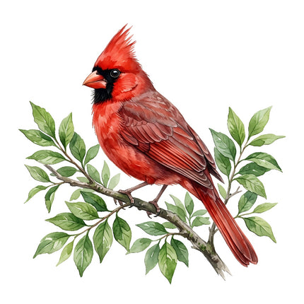 Cardinal Bird 100% Cotton Fabric Panel Block Quilt Square FLIP-AQ213
