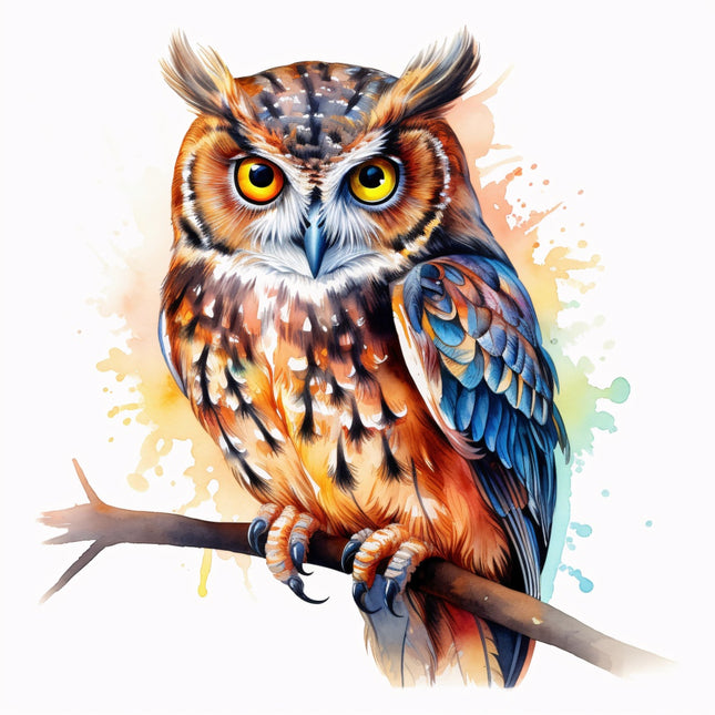 Owl 100% Cotton Fabric Panel Block Quilt Square FLIP-AQ214