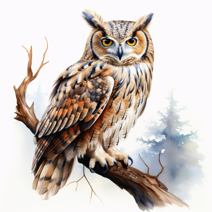 Owl 100% Cotton Fabric Panel Block Quilt Square FLIP-AQ218
