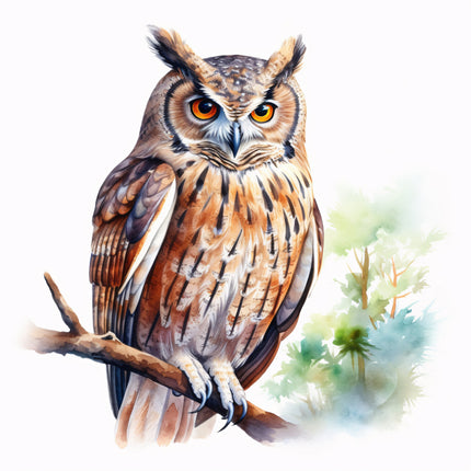 owl fabric panel