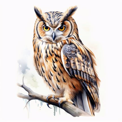 Owl 100% Cotton Fabric Panel Block Quilt Square FLIP-AQ222