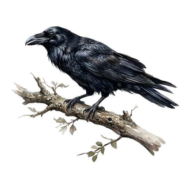 crow fabric panel