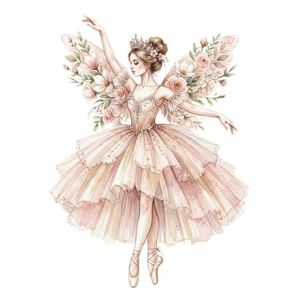 Butterfly Ballerina 100% Cotton Fabric Panel Block Quilt Square FLIP-AQ3011