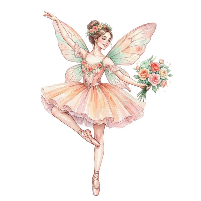 Butterfly Ballerina 100% Cotton Fabric Panel Block Quilt Square FLIP-AQ3017
