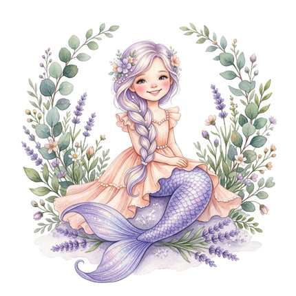 mermaid fabric panel