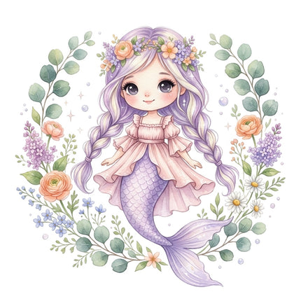 mermaid fabric panel