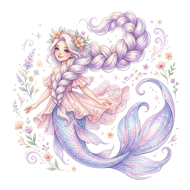 mermaid fabric panel