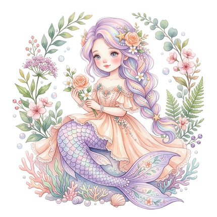 mermaid fabric panel
