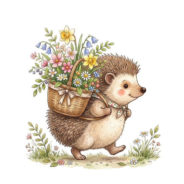 boho hedgehog fabric panel