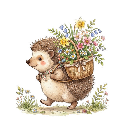 boho hedgehog fabric panel
