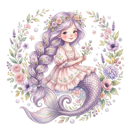 mermaid fabric panel