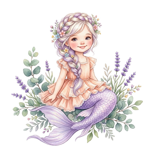 mermaid fabric panel
