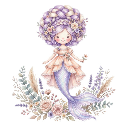 mermaid fabric panel