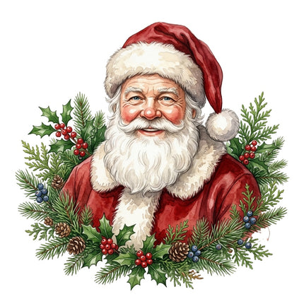 Santa 100% Cotton Fabric Panel Block Quilt Square AQ3055