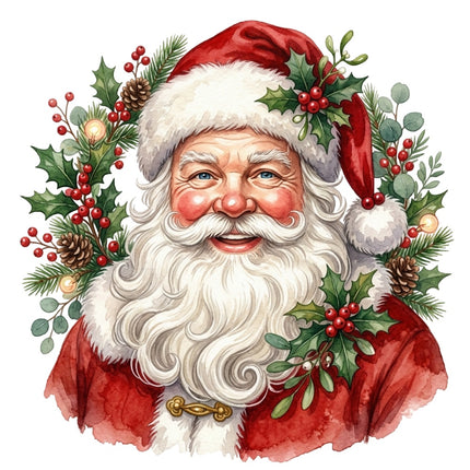 Santa 100% Cotton Fabric Panel Block Quilt Square AQ3060