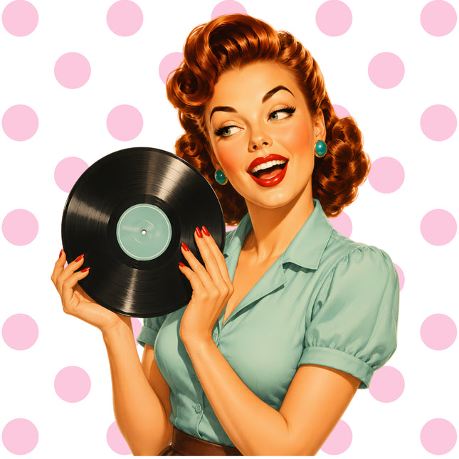 pin up girl fabric panel