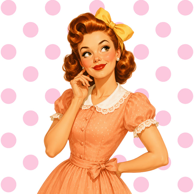 pin up girl fabric panel