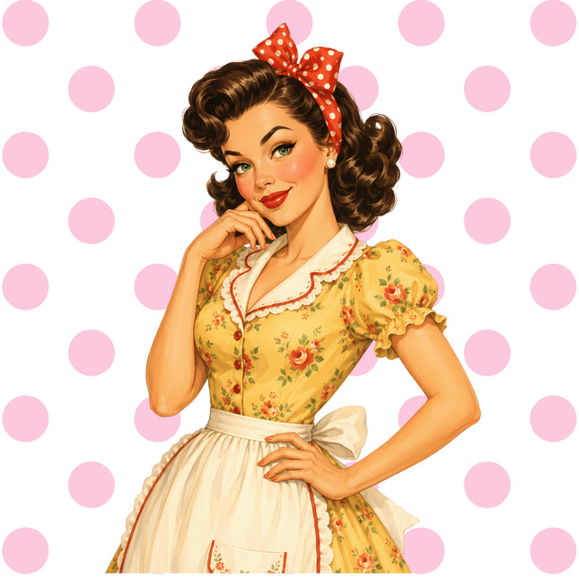 pin up girl fabric panel