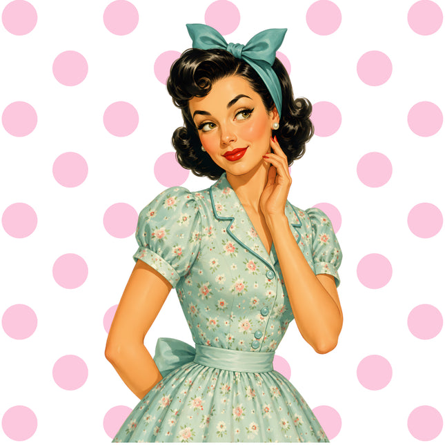 pin up girl fabric panel