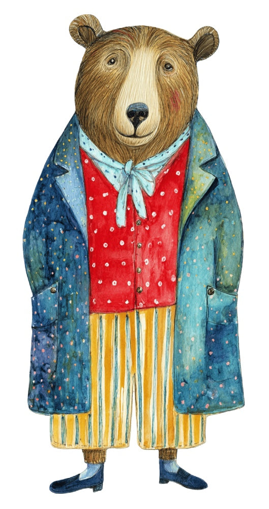 fairytale bear quilt square