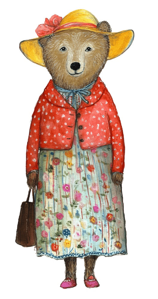 fairytale bear quilt block