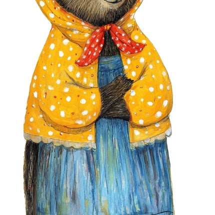 fairytale bear fabric panel