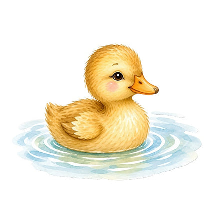 yellow duckling fabric panel
