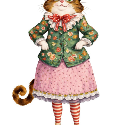 fashion cat quilt block