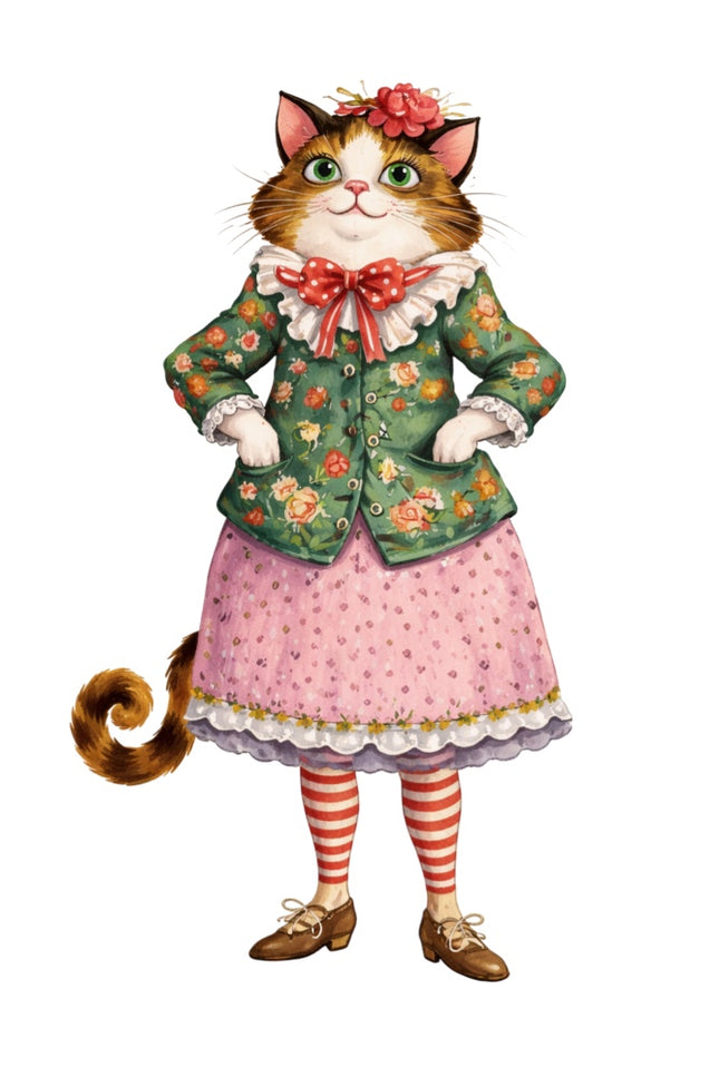 fashion cat quilt block