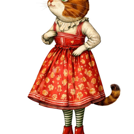 fashion cat quilt block