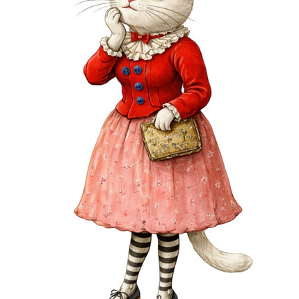 fashion cat quilt block