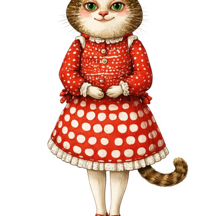 fashion cat quilt square
