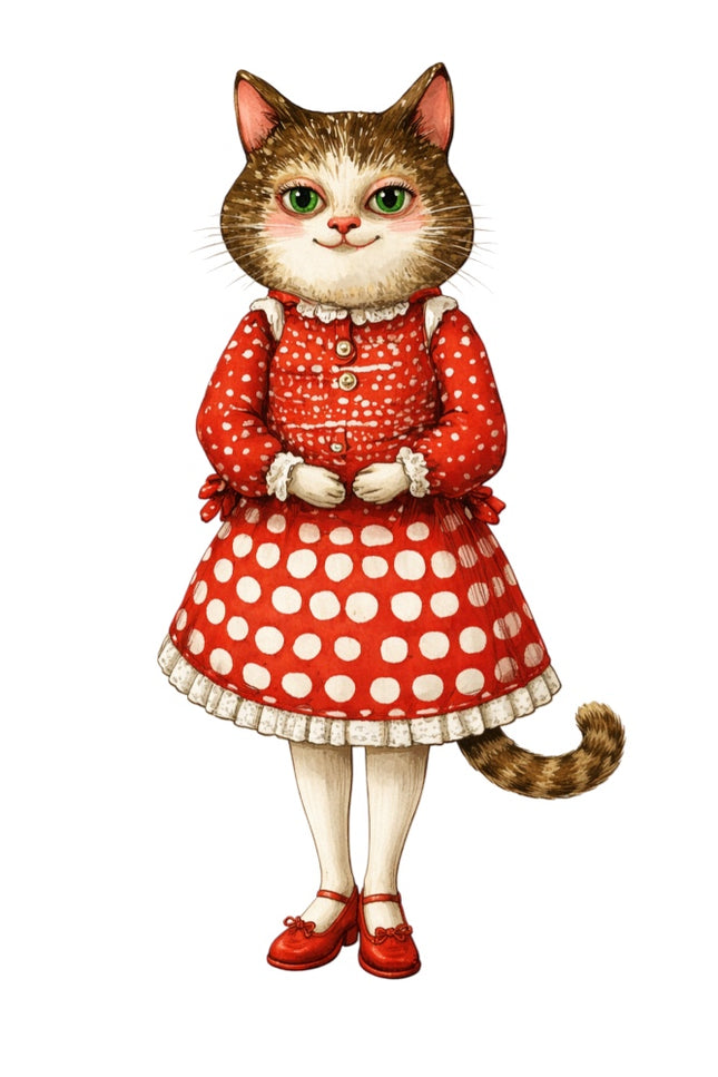 fashion cat quilt square