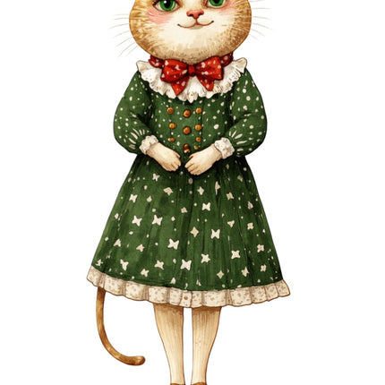 fashion cat quilt square