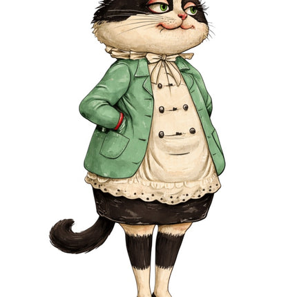 fashion cat quilt block