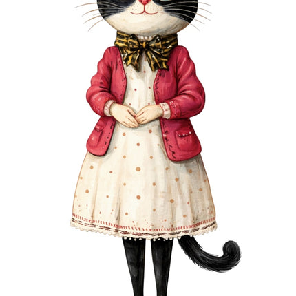 fashion cat quilt block