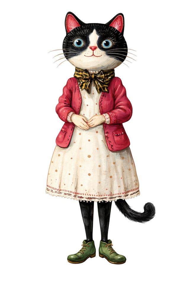 fashion cat quilt block