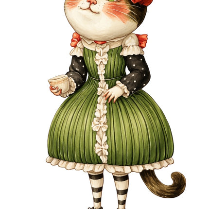 fashion cat quilt block