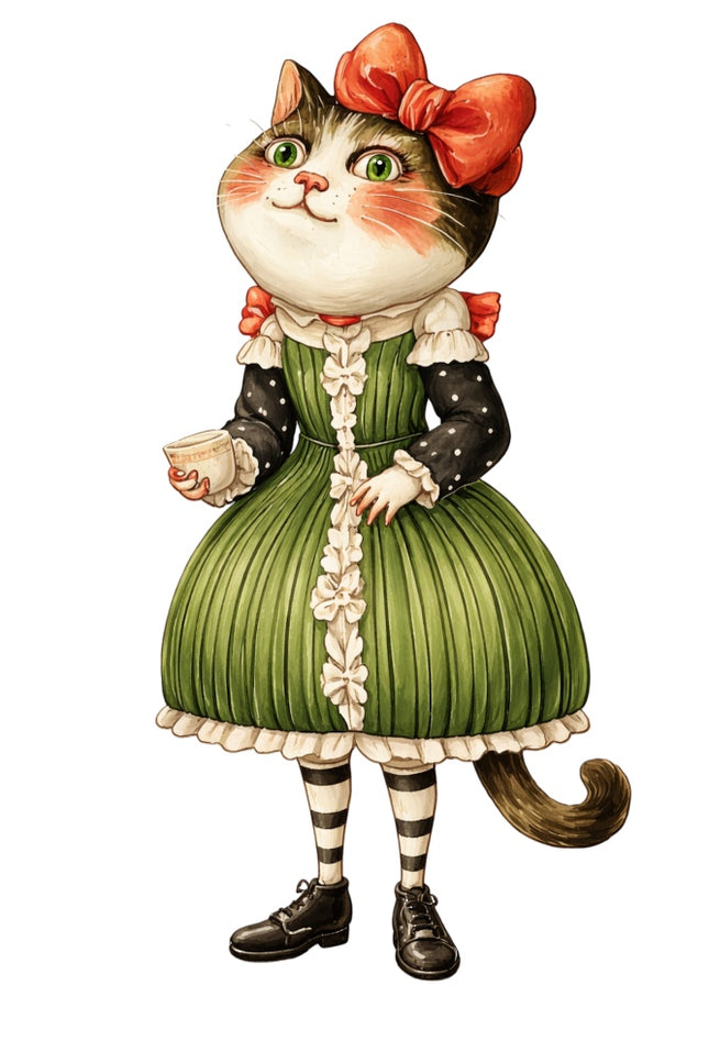 fashion cat quilt block