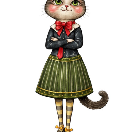 fashion cat quilt block