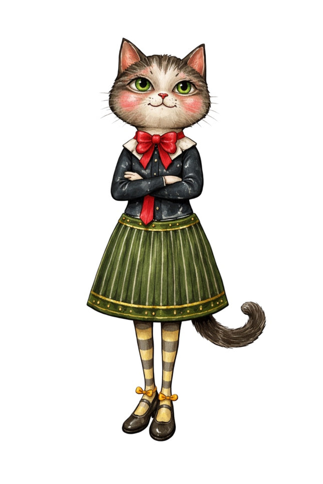 fashion cat quilt block