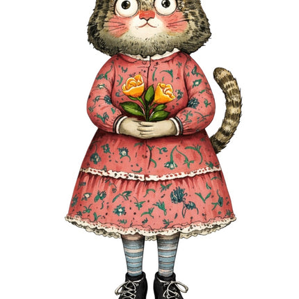 fashion cat fabric panel