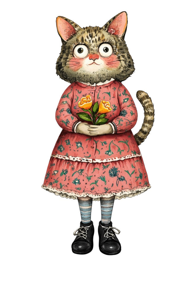fashion cat fabric panel