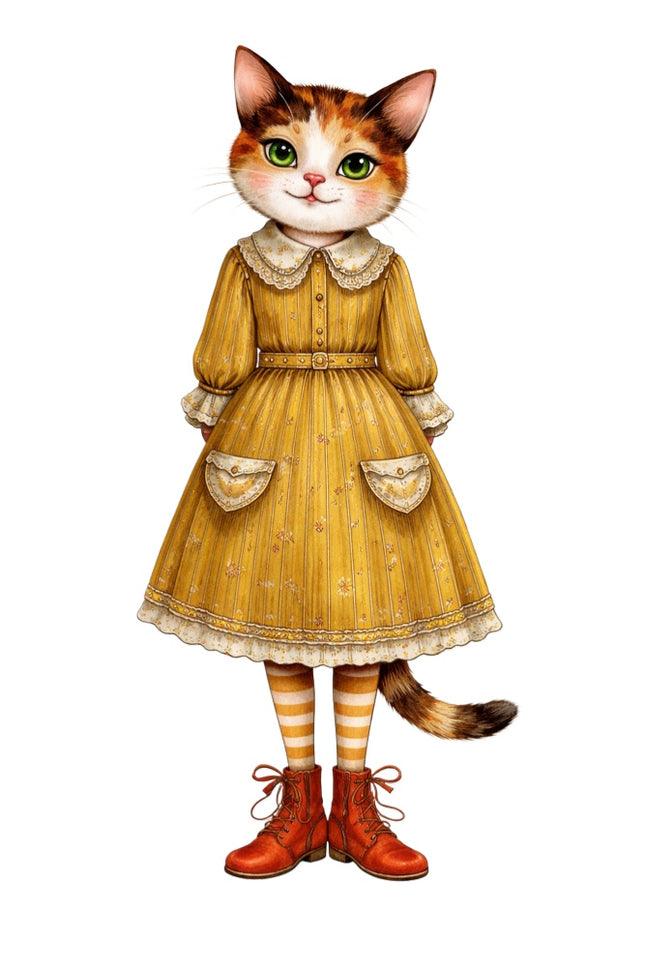 fashion cat fabric panel