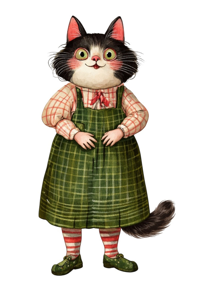 fashion cat fabric panel