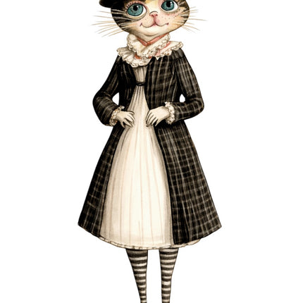 fashion cat fabric panel
