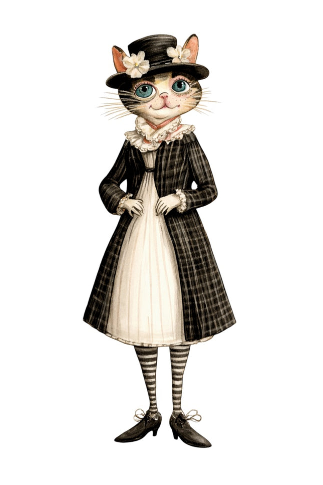 fashion cat fabric panel