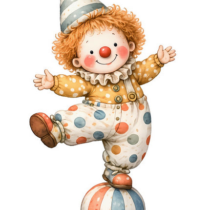 clown fabric panel